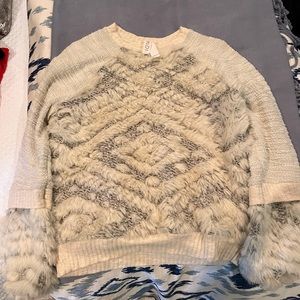 Super cute White fur sweater